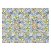 Lisbon Blue Lemon Tile Citrus Home Decor テーブルクロス (正面(横))