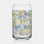 Lisbon Blue Lemon Tile Citrus Kitchen Decor ガラス缶 (左)