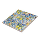 Lisbon Blue Lemon Tile Citrus Kitchen Decor タイル (側面)
