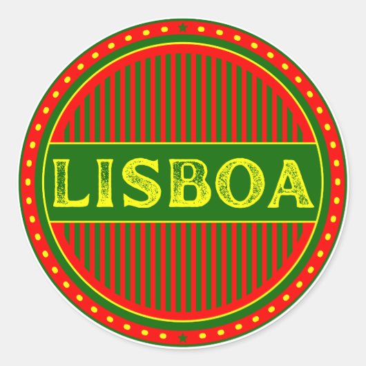 Lisbon City Pride Emblem – Portuguese Identity ラウンドシール (正面)
