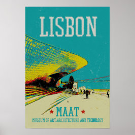 Lisbon MAAT museum illustration Portugal Poster ポスター