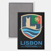Lisbon Portugal Europe マグネット (正面/裏面)