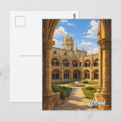 Lisbon Portugal Jerónimos Monastery ポストカード (正面/裏面)