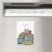 Lisbon Portugal Pantheon Alfama Illustration マグネット (インサイチュ (食洗機))