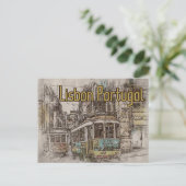 Lisbon Portugal Travel Postcard ポストカード (スタンド正面)