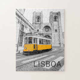 Lisbon Retro Tram Portugal Vintage Streetcar ジグソーパズル