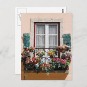 Lisbon´sの窓のバルコニー ポストカード (正面/裏面)