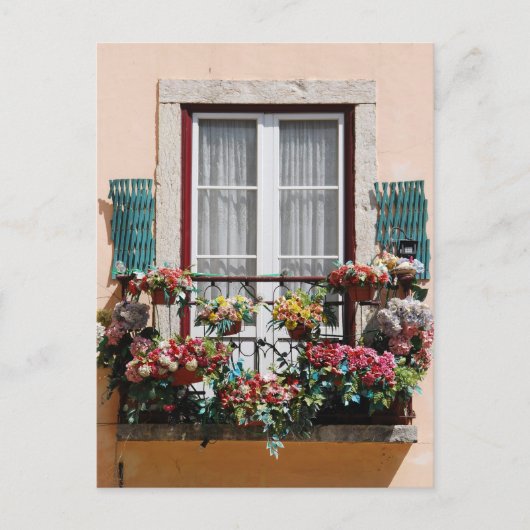 Lisbon´sの窓のバルコニー ポストカード (正面)