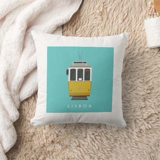 Lisbon Tram Pillow クッション (ブランケット)