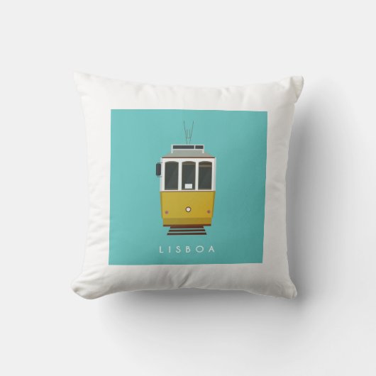 Lisbon Tram Pillow クッション (正面)