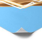 Lisbon Travel Art，ブルー，ポルトガル ポスター (角)