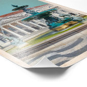 Lisbon Travel Poster D. Maria II Theater，ポルトガル フォトプリント (角)