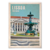 Lisbon Travel Poster D. Maria II Theater，ポルトガル フォトプリント (正面)