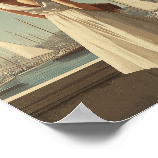 Lisbon vintage fashion ポスター (角)