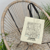 Lisburn, Northern Ireland City Map Tote Bag トートバッグ