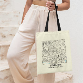 Lisburn, Northern Ireland City Map Tote Bag トートバッグ