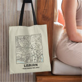 Lisburn, Northern Ireland City Map Tote Bag トートバッグ
