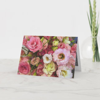 Lisianthusのピンクの花 カード