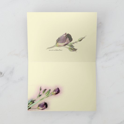 Lisianthusは空白のなカード感謝していしています --カスタマイズ サンキューカード (内部)