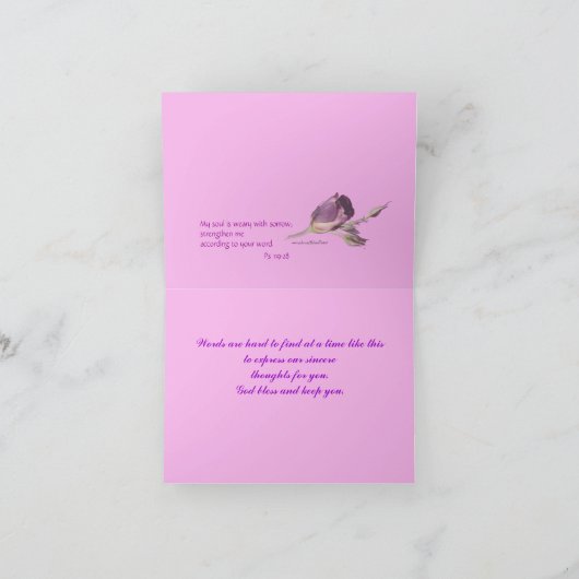 Lisianthus 6457の悔やみや弔慰カードはカスタマイズ カード (内部)