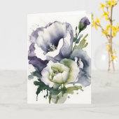 Lisianthus - Watercolor flowers カード (黄色い花)