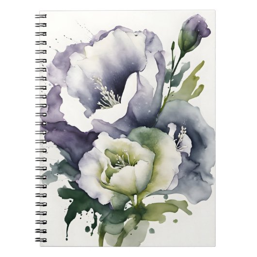 Lisianthus - Watercolor flowers ノートブック (正面)