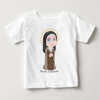 Lisieuxのかわいいカトリック教徒の聖者テレーズ ベビーTシャツ