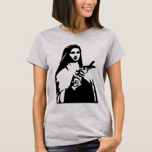 Lisieuxの女性ワイシャツの聖者テレーズ Tシャツ