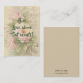 Lisieuxの引用文のバラの神聖なカードのSt.テレーズ 名刺 (正面/裏面)