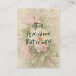 Lisieuxの引用文のバラの神聖なカードのSt.テレーズ 名刺