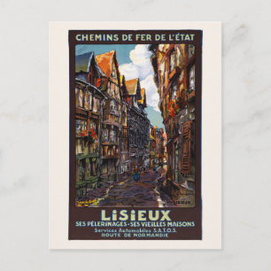 Lisieux France Vintage Poster 1930 ポストカード