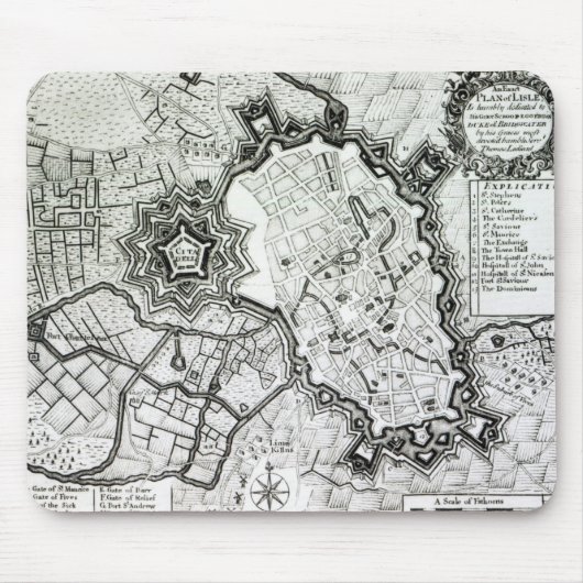 Lisle 1736年の計画 マウスパッド (正面)
