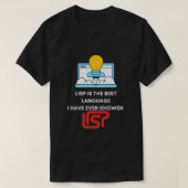 LISPおもしろいユーザデベロッパーギフトJAVAは最高の Tシャツ (デザイン正面)