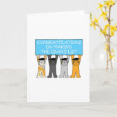 List Congratulations学部長の カード (黄色い花)