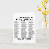 List Of 99 Reasons To Stay Alive - Mental Health A カード (黄色い花)