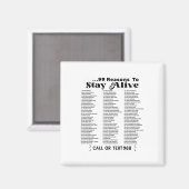 List Of 99 Reasons To Stay Alive - Mental Health A マグネット (正面/裏面)