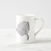 Listakoraの花の骨灰磁器のティーカップ ボーンチャイナマグカップ (右)