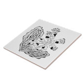 Listakoraの花陶磁器のTrivet/タイル タイル (側面)