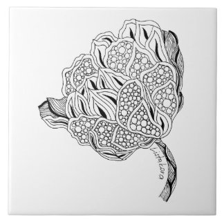 Listakoraの花陶磁器のTrivet/タイル タイル