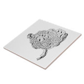 Listakoraの花陶磁器のTrivet/タイル タイル (側面)