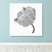 Listakoraフラワーキャンバス印刷 キャンバスプリント (インサイチュ (ウッドフロア))