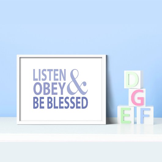 Listen Obey and Be Blessed  ポスター