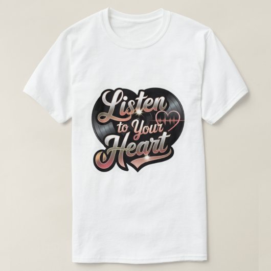 Listen you Heart  Tシャツ (デザイン正面)