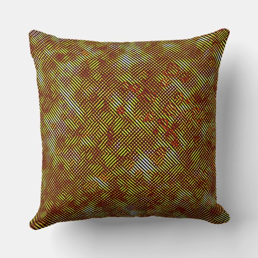 Listras queimadas e manchadas de xadrez クッション (裏面)