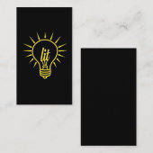 Litにおもしろいな電気技師を電気ギフト得て下さい 名刺 (正面/裏面)