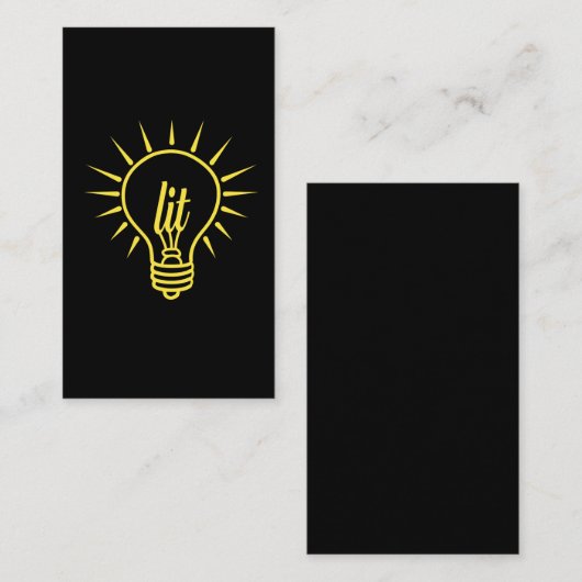 Litにおもしろいな電気技師を電気ギフト得て下さい 名刺 (正面/裏面)