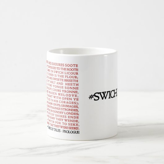 Litのギークのチョーサーカンタベリーの物語-マグ コーヒーマグカップ (中央)
