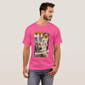 Lit Afキャットおもしろいミーム顔Y2K銀河系美学 Tシャツ (正面フル)