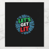 Lit Christmas Graphic Digital Artをゲット ワインラベル (シングルラベル)