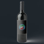 Lit Christmas Graphic Digital Artをゲット ワインラベル<br><div class="desc">緑から青に変化する大文字の「LET'S GET LIT」を持つグラフィック。文字を取り巻く青と緑のラインの円形バーストは、興奮と熱意を伝える。クリスマスの休暇のギフトに最適。</div>